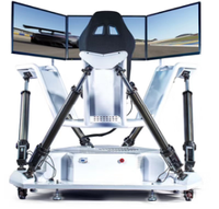 Plateforme métallique intérieure 6 degrés de liberté avec six mouvements d'angle pour divers simulateurs d'entraînement, équipement VR pour usage domestique ou en centre commercial