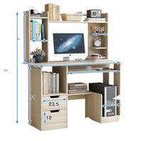 Meja Kantor Kamar Tidur Modern Sederhana Tipe Baru Harga Menarik dengan Rak Buku