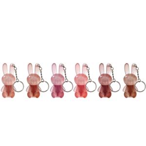 Gloss à lèvres mat imperméable Karite au design lapin mignon avec porte-clés, longue tenue, hydratant et brillant - Product Image 1
