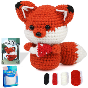 Crochet & Craft Kit Crochet Starter Kit Diy Cute Animals fox Handmade Crochet Kit