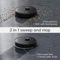 Kedatangan Baru Dreame D9 Max Vacuum Cleaner Elektrik Baterai untuk Hotel & Rumah Tangga LDS SLAM Robot Pembersih Otomatis 2-in-1 Sapu dan Pel