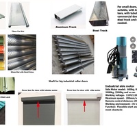 Porte à enroulement en aluminium au design moderne, porte extérieure durable, porte de garage résistante au vent et antivol