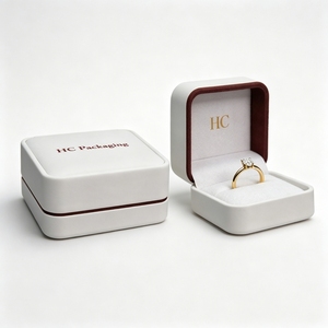 Bespoke Luxury Leather Ring Box Manufacturer Bulk High Grade PU Jewelry Packaging Box Factory Supply for Jewelry Retailers - Product Image 2