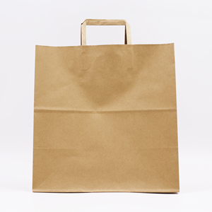 Sac en papier kraft recyclable avec logo personnalisé, laminé, avec poignées, pour vêtements, aliments à emporter et emballages cadeaux - Product Image 2