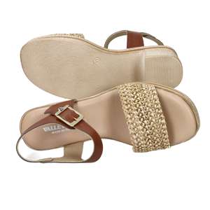 Sandalias de Tacón para Mujer Valleverde, Cuero Beige, Tacón de 7 cm, Talla 35 - Product Image 6