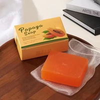 Savon en barre OEM naturel fait main à la papaye, hydratant, exfoliant, régulateur de sébum, rafraîchissant, à la vitamine E, blanchissant pour le visage, 100g, pour le corps