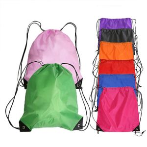 Custom Logo Promotional 210D Polyester Backpack Grocery Storage Drawstring <b>Bags</b> for Gym <b>Bag</b> With Pu - Product Image 4