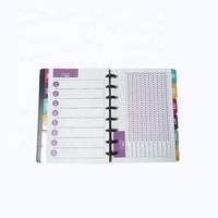 Anillas de encuadernación de tela negra de PVC de tapa dura para cuadernos de hojas sueltas, con orificios tipo hongo, para proyectos DIY, discos de encuadernación redondos, hebillas, aros, regalo