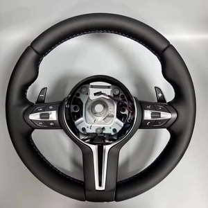 Volante de Cuero para <span class=keywords><strong>BMW</strong></span> E46 F30 F10 E90 E60 G20 G30 F32 <span class=keywords><strong>328i</strong></span> F36 M340i E39 F22 F11 540i E87 M3 E70 M4 - Product Image 1