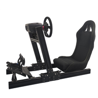Siège de course pliable populaire en tissu tricoté noir, chaise de jeu pour simulateur de course, cockpit