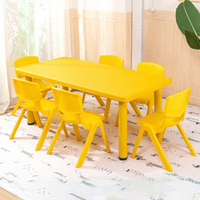 Ensemble de table et de chaises en plastique coloré pour enfants, pour la maternelle, la crèche et la salle de classe