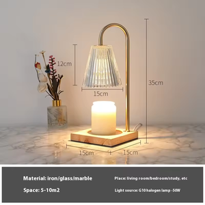 Camera da letto di lusso senza fiamma di vetro cera Melt scalda lampada USB alimentato elettrico aromaterapia <span class=keywords><strong>per</strong></span> oli essenziali - Product Image 3