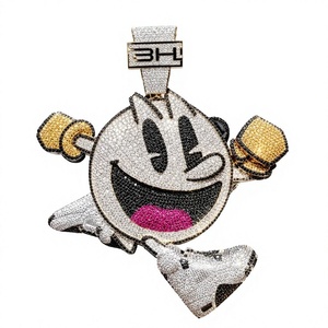 Colgante de Moissanita con Micro Pavé Personalizado, Diseño de Dibujos Animados, para Cadena de Collar - Product Image 2