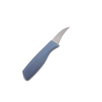 Couteau de cuisine en métal inoxydable à haute teneur en carbone de 2.8 pouces petit éplucheur de fruits incurvé avec manche en PP tranchant