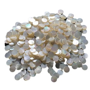 Sanmjewelry Disques ronds en nacre blanche - 10 mm, bases de montage plates <span class=keywords><strong>double</strong></span> <span class=keywords><strong>face</strong></span> pour coquillages DIY, pour incrustation de bords de boucles d'oreilles - Product Image 5