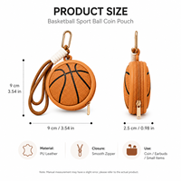 Schattig PVC sportbalvormig muntportemonnee sleutelhanger mini portemonnee oordopjes opbergtasje hanger sleutelring hangende charme cadeau feest dagelijks