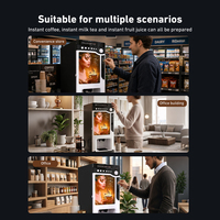 Distributeur automatique de café instantané commercial à monnayeur, 3 compartiments, distribution automatique de gobelets, distributeur de boissons chaudes, OEM, usage public