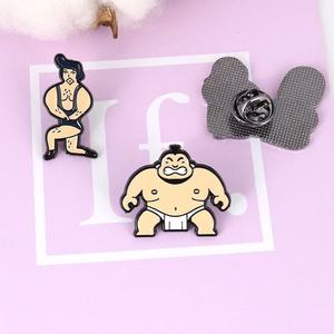 En gros, épingles en métal à l'effigie de personnages de dessins animés, badges amusants, broches décoratives, épingles émaillées <span class=keywords><strong>Sumo</strong></span> Fitness Man pour vêtements et sacs, en stock - Product Image 3