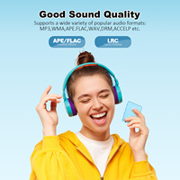 Lecteur MP3 avec écran tactile complet de 2,4 pouces, couleur bleue, haut-parleur intégré, radio FM pour 5,3, prend en charge FLAC/WAV, autonomie de la batterie de plus de 20 heures