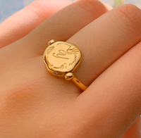 Bague en or 9K, 10K, 14K, 18k, pendentif en or véritable, bijoux personnalisés pour mémoire, livraison directe