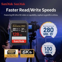 Untuk Kartu Memori SD 128GB V60 U3 C10 Kecepatan Tinggi 6K Video Perekaman Berkelanjutan untuk Profesional
