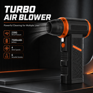 Ventilateur Turbo Haute Vitesse 4 Niveaux de Vitesse Rechargeable 7500mAh Ventilateur Portatif Puissant pour Nettoyage Gonflage Utilisation Extérieure - Product Image 5