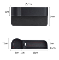 Boîte de rangement multifonctionnelle et élégante en cuir PU pour l'espace entre les sièges de voiture, 1 à 3 compartiments, porte-gobelet anti-fuite, organisateur automobile