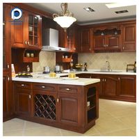 Armoires de cuisine en bois avec poignées à fermeture douce personnalisées, design moderne, finition mélamine, pour cuisine de luxe ou coin repas de bureau