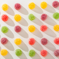 Fabrieksdirect suikergecoate cartoon gummy snoepjes met echt fruit sap, OEM, private label, groothandel, exporteur