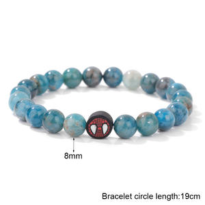 Unisex alla moda di cristallo curativo per bracciale con ciondolo ragno <span class=keywords><strong>uomo</strong></span> ciondolo in ceramica naturale perline di pietra naturale a forma di palla regalo - Product Image 5