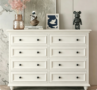 Armoire de rangement multifonctionnelle en bois massif à cinq tiroirs de style américain, design simple et minimaliste moderne, salon, chambre à coucher