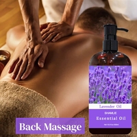 Huile Corporelle Composée d'Huiles Essentielles de Lavande 500ml pour Soulagement Musculaire et Douleurs au Dos/Taille, Nourrissante et Hydratante, Vente en Gros