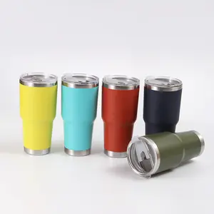 Ecológico 20oz 30 Oz termo aislado al vacío 304 acero inoxidable aislado deporte botella de agua viaje coche taza de café tazas