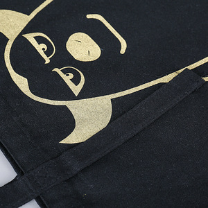 Sac fourre-tout en toile noire personnalisé Fan Hua avec impression de logo pour la publicité d'entreprise - Product Image 4