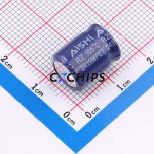 Condensateur électrolytique en aluminium ERZ1VM331G13C36T à montage traversant, composant à montage traversant THT, D10xL13mm 330uF 20% 35V 10mm - Product Image 2