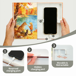 Nuevo Libro Oculto para Organizar el Teléfono, Soporte de Almacenamiento Falso para Prevenir la <span class=keywords><strong>Adicción</strong></span> al Teléfono en Estudiantes y Niños, Cubierta Personalizable - Product Image 4