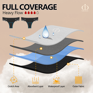 RTS 4 Capas Encaje Cullote Menstruelle Bambú A Prueba De Fugas Incontinencia Bikini Low Rise Bragas Menstruales Tangas Encaje Periodo Tangas - Product Image 4