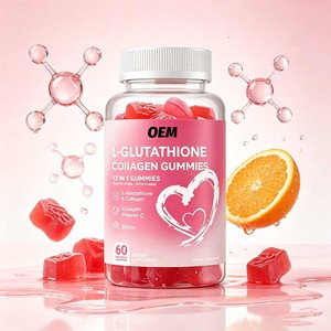 Gummies OEM Éclaircissantes et Anti-Âge au Glutathion, Collagène et Vitamine C pour Femmes, 60 Unités, Végétariennes - Product Image 3