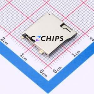 TF-001-P SD Card / Memory Card Connector SMD Connector Self-Return Type MicroSD Card (TF Card) Card Holder - Product Image 1