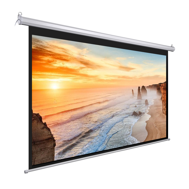 Motorized Projection Screen 150"4:3electric Intelligent Ceiling Pull Down Electric Projector Screen