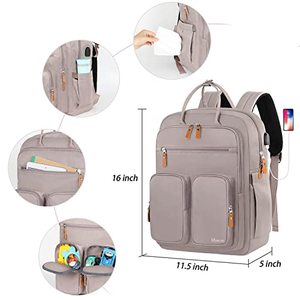 Échantillon gratuit Sac à langer en cuir personnalisé de haute qualité Sac à langer pour maman Sac à dos pour maman Sac de voyage pour maman Organisateur - Product Image 5