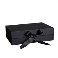 Boîte cadeau de luxe pliable en carton rigide magnétique avec pelliculage mat, écologique, logo personnalisé et nœud en ruban – Vente en gros
