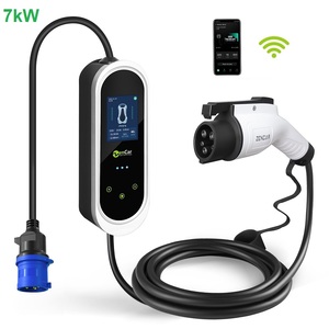 App 32A zencar mô hình E Pro AC EV sạc 7kW evse Sạc xe điện với loại 1 cắm và với cảm biến nhiệt độ trong màu xanh Cee - Product Image 1