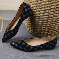 Nouvelles chaussures plates pour femmes Y 36-45, élégantes et délicates, à bout pointu et motif imprimé