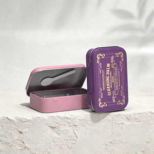 Caja Metálica Rectangular para Bálsamo Limpiador, Caja de Embalaje Cosmético Vacía con Tapa con Bisagra, Caja con Bisagra para Dulces - Product Image 2