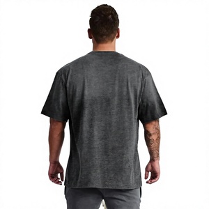 T-shirt en coton unisexe personnalisé avec logo BSCI, vêtements de sport pour la salle de sport, coupe ample, séchage rapide, respirant, t-shirt de sport - Product Image 5