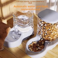 LOVEPET Distributeur Automatique d'Eau et de Nourriture pour Chats et Chiens, Sans Batterie, Auto-Remplissage, Anti-Fuite, Anti-Bouchon, Dispositif Merveilleux