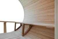 Sauna de Madera Maciza para 4-6 Personas, con Cristal Panorámico, Vaporizador y Calentador, para Jardín o Villa
