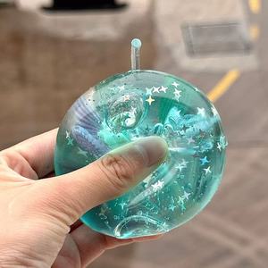 Ocean Apple Ice Cube Squishy, Balle anti-stress en maltose à rebond lent, Jouet sensoriel artisanal pour soulager l'anxiété - Product Image 2