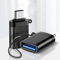 Adaptador Portátil Mini OTG Tipo C 3.1 Macho a USB 3.0 Hembra 5Gbps Plug and Play, Carcasa de Aleación de Zinc, Nuevo, para Laptop